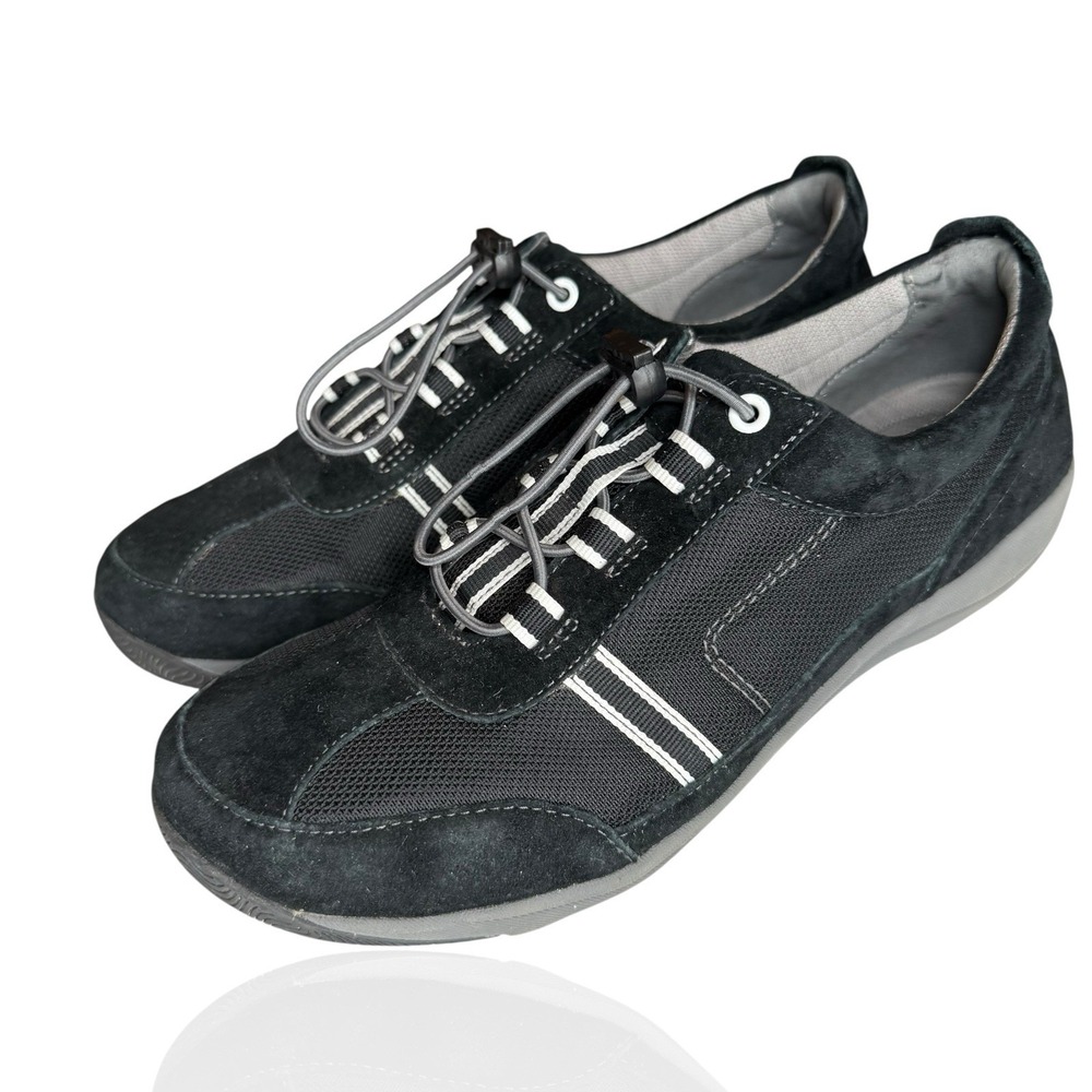 Dansko Helen Black Suede Leather Sneaker Comfort Shoes Size 40 EU / US 9.5 - 10